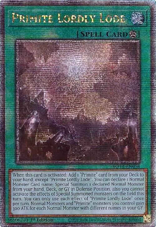 Primite Lordly Lode (Quarter Century Secret Rare) - Rage of the Abyss (ROTA)