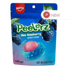 PEELERZ GUMMY BLUE RASPBERRY 6 OZ BAG