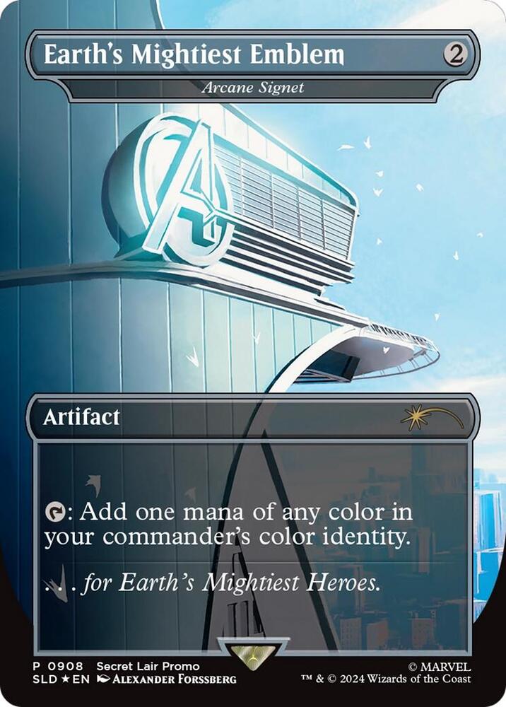 Magic: The Gathering: Earth's Mightiest Emblem - Arcane Signet (Rainbow Foil) - Secret Lair Drop Series - VGMX