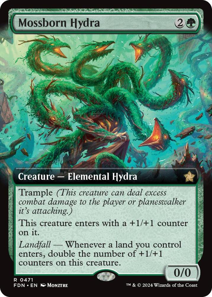Magic: The Gathering: Mossborn Hydra (Extended Art) - Foundations - VGMX