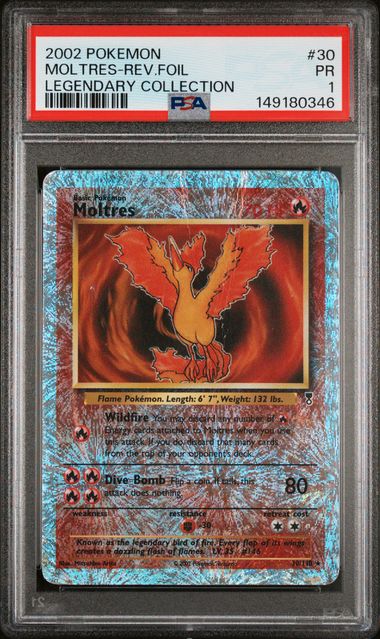 Pokémon: Moltes (Rev Foil) - 30/110 - Legendary Collection - PSA 1 - VGMX