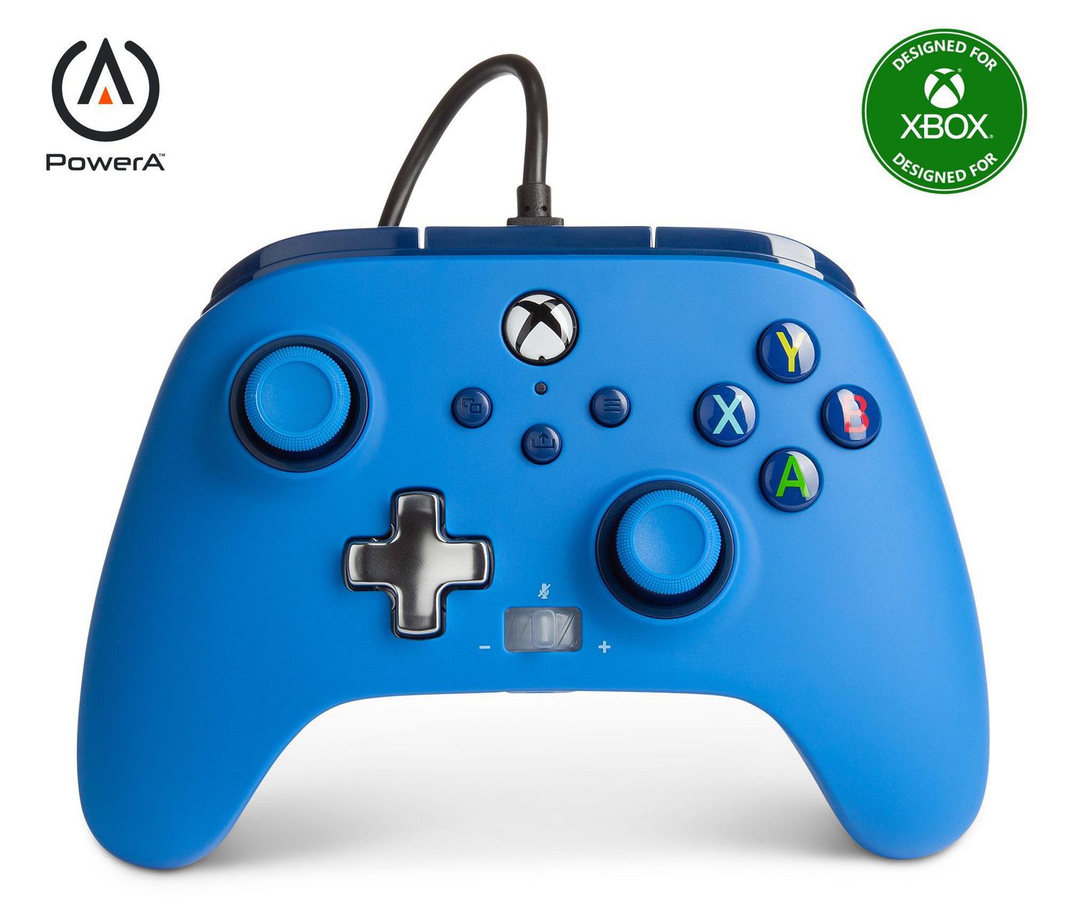 PowerA Enhanced Wired Controller for Xbox – Blue; gamepad, wired video game controller, gaming controller, Xbox Series X|S