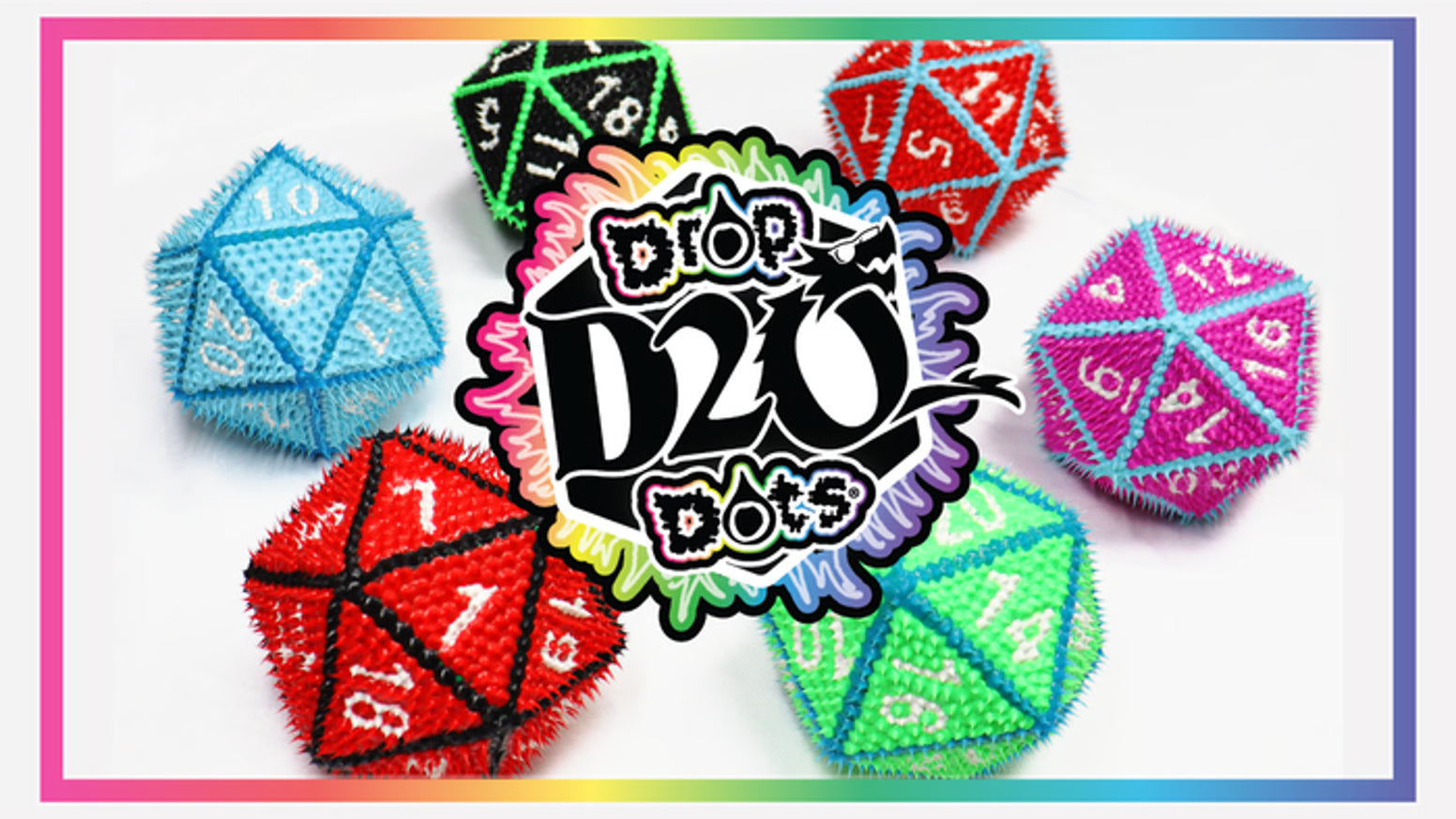 Drop Dots Dice - D20 (Various Colors) - VGMX
