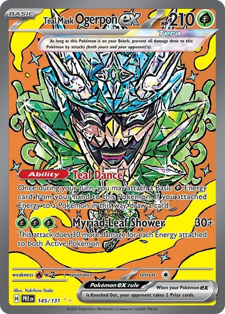 Pokemon: Teal Mask Ogerpon ex - 145/131 - SV: Prismatic Evolutions - VGMX