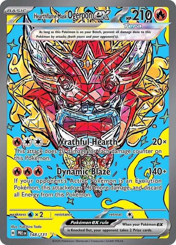 Pokémon: Hearthflame Mask Ogerpon ex - 148/131 - SV: Prismatic Evolutions - VGMX