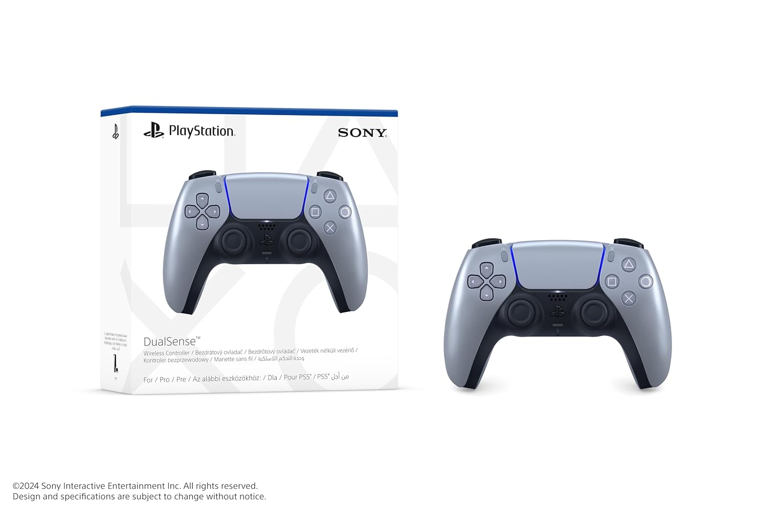 Playstation 5 DualSense Wireless Controller - Sterling Silver