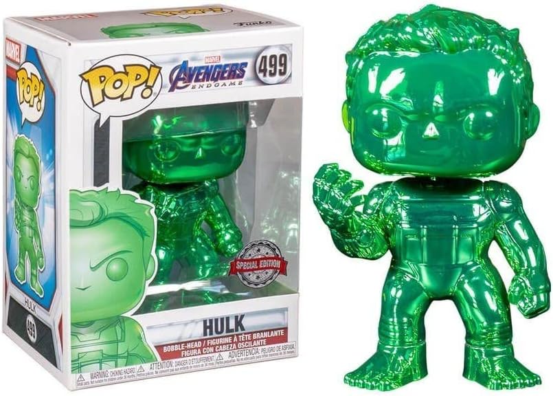 Funko Pop Marvel Avengers Endgame Hulk #499 Green Chrome (Walmart Exclusive)