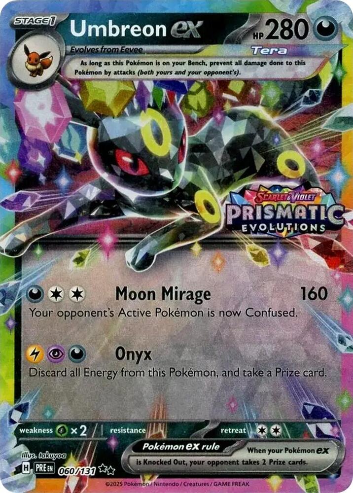 Pokémon: Umbreon ex - 060/131 (Prismatic Evolutions Stamp) - VGMX