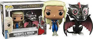 Game of Thrones Metallic Daenerys & Drogon Exclusive Pop! Vinyl Figures by FunKo