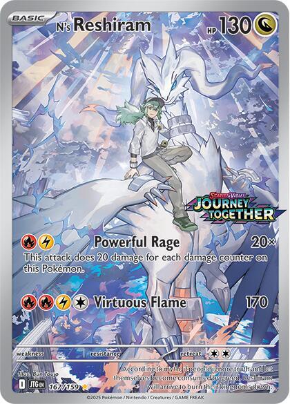 Pokemon: N's Reshiram - 167/159 (Journey Together Stamped) - Journey Together - VGMX