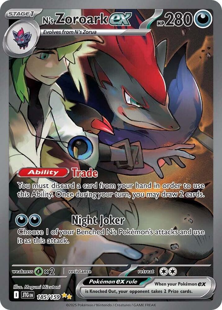 Pokemon: N's Zoroark ex - 185/159 - Journey Together - VGMX