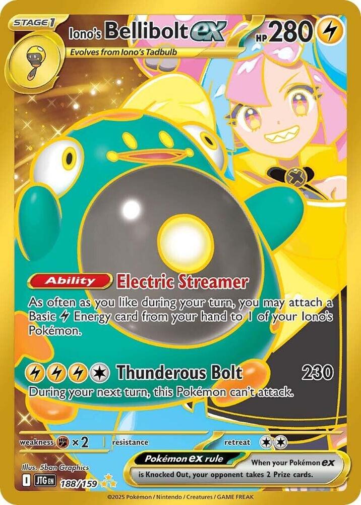 Pokemon: Iono's Bellibolt ex 188/159 - Journey Together - VGMX