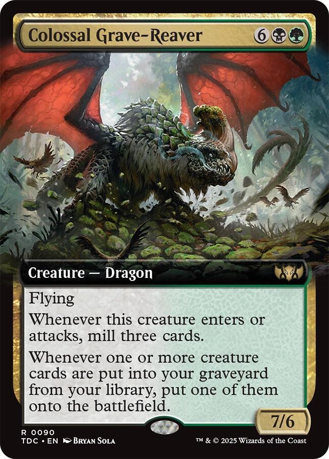 Magic: The Gathering: Colossal Grave-Reaver (Extended Art) - Commander: Tarkir: Dragonstorm - VGMX