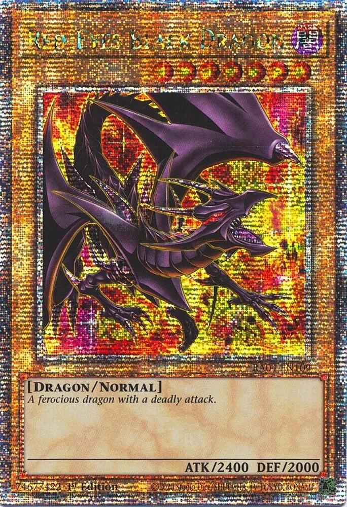 Yu-Gi-Oh!: Red-Eyes Black Dragon (8th Art) (Quarter Century Secret Rare) - Quarter Century Stampede - VGMX
