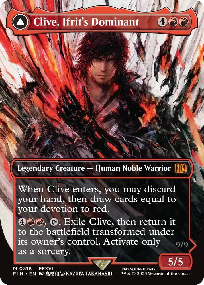 Magic: The Gathering: Clive, Ifrit's Dominant (0318) (Borderless) - FINAL FANTASY