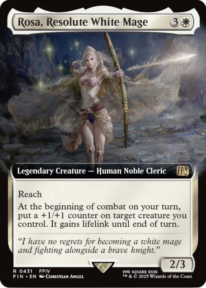 Magic: The Gathering: Rosa, Resolute White Mage (Extended Art) - Final Fantasy