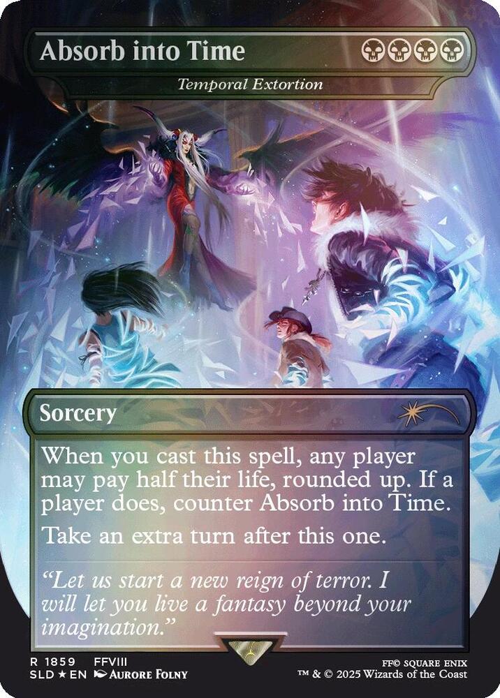 Magic: The Gathering: Absorb into Time - Temporal Extortion (Rainbow Foil) - Secret Lair Drop Series - VGMX