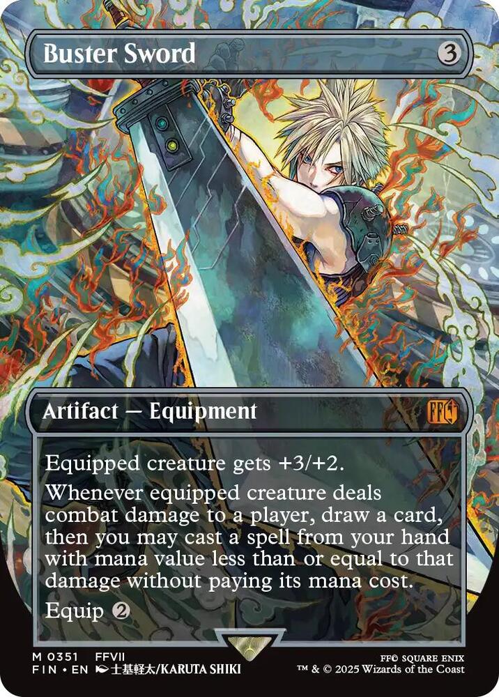 Magic: The Gathering: Buster Sword (Borderless) - FINAL FANTASY - VGMX