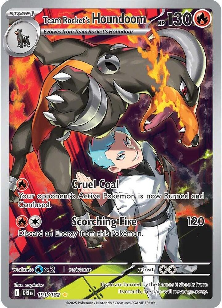 Pokemon: Team Rocket's Houndoom - 191/182 - SV10: Destined - VGMX
