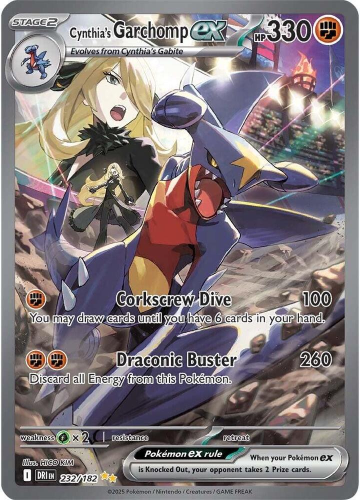 Cynthia's Garchomp ex - 232/182 - SV10: Destined Rivals - VGMX