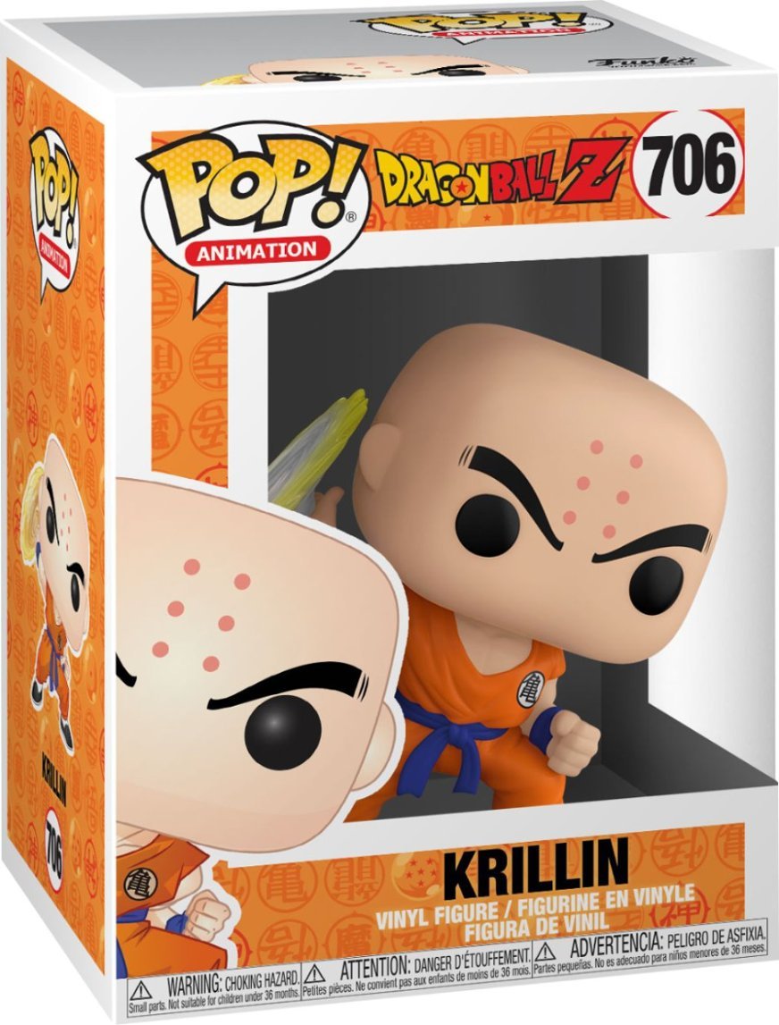 Funko - POP! Animation: DragonBall Z - Krillin with Destructo Disc