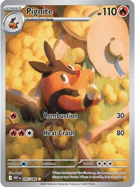 Pokémon: Pignite - 097/086 - SV: White Flare - VGMX