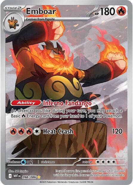 Pokémon: Emboar 098/086 - White Flare - VGMX