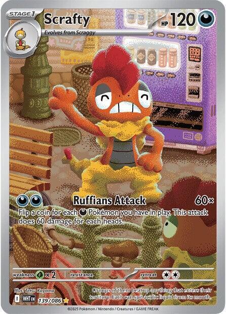 Pokémon: Scrafty - 139/086 - SV: White Flare - VGMX