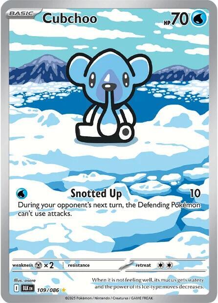 Pokemon: Cubchoo - 109/086 - SV: Black Bolt - VGMX