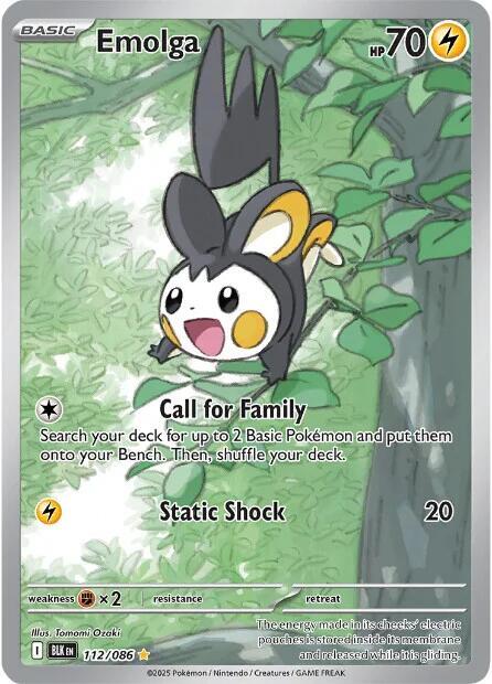 Pokemon: Emolga - 112/086 - SV: Black Bolt - VGMX