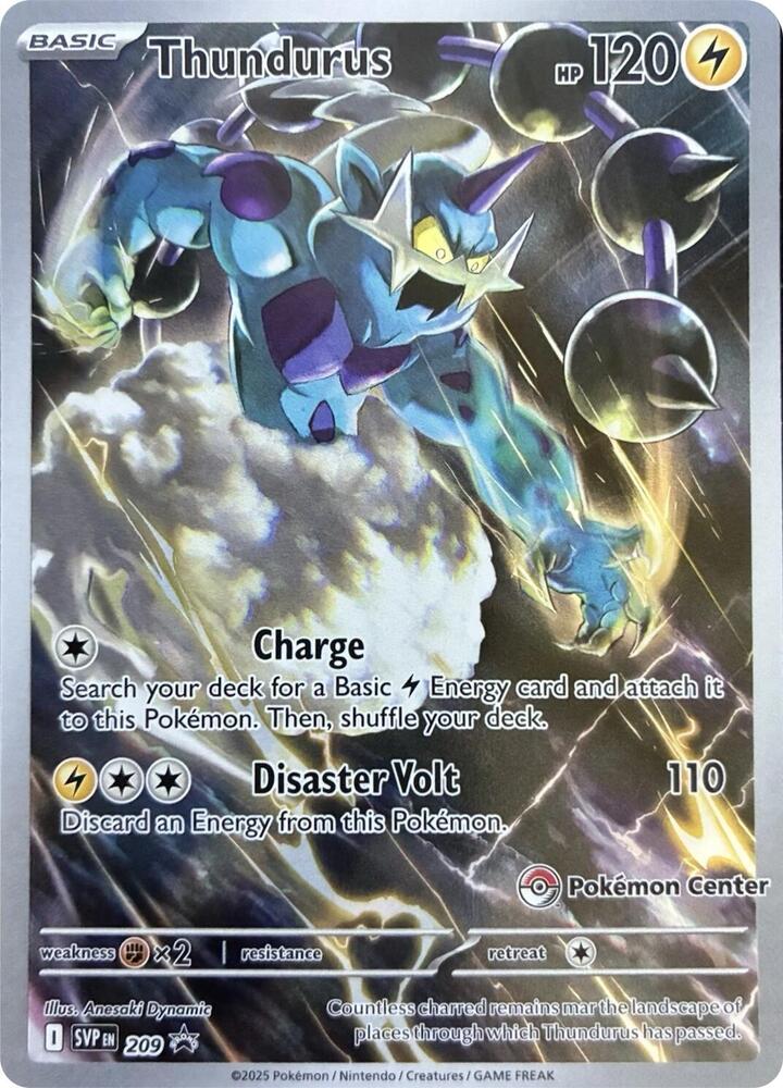 Pokemon: Thundurus - 209 (Pokemon Center Exclusive) - SV: Scarlet & Violet Promo Cards - VGMX