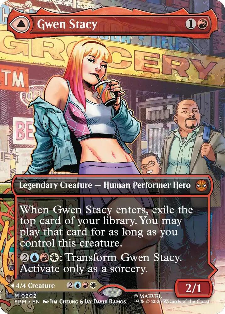 Magic: The Gathering: Gwen Stacy (0202) (Borderless) - Marvel's Spider-Man
