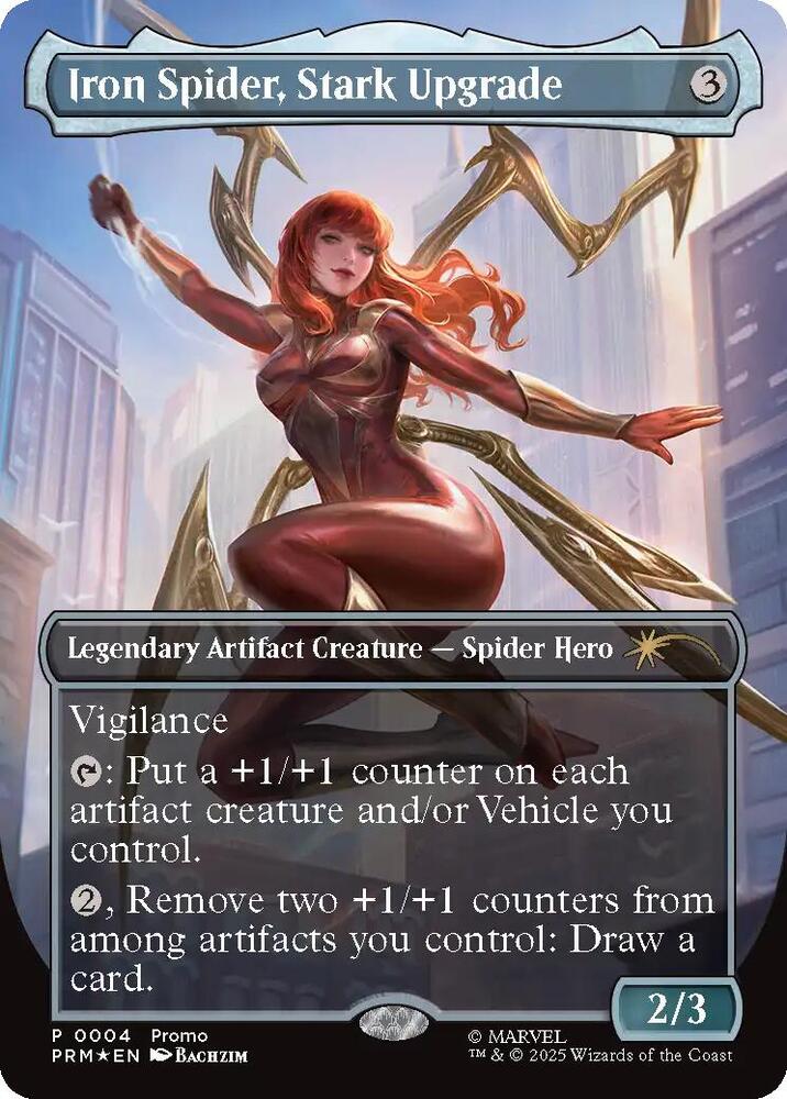 Magic: The Gathering: Iron Spider, Stark Upgrade (Borderless) - Media Promos - VGMX