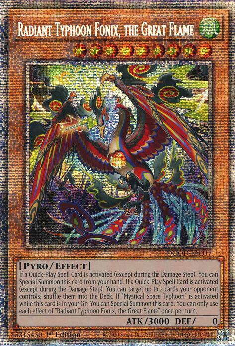 Yu-Gi-Oh!: Radiant Typhoon Fonix, the Great Flame (Starlight Rare) - Doom of Dimensions - VGMX