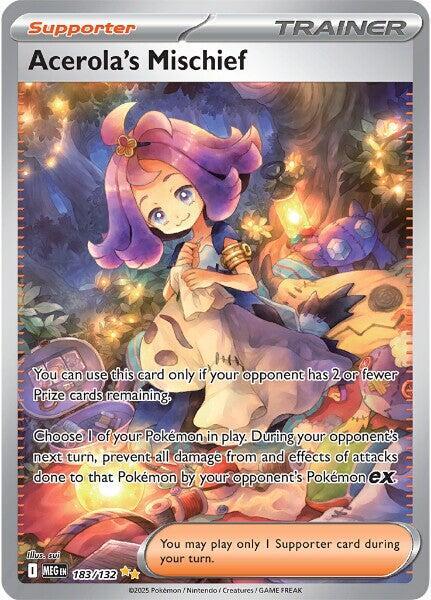 Pokemon: Acerola's Mischief - 183/132 - Mega Evolutions - VGMX