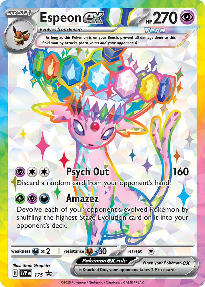 Pokemon: Espeon ex - 175 - SV: Scarlet & Violet Promo Cards - VGMX