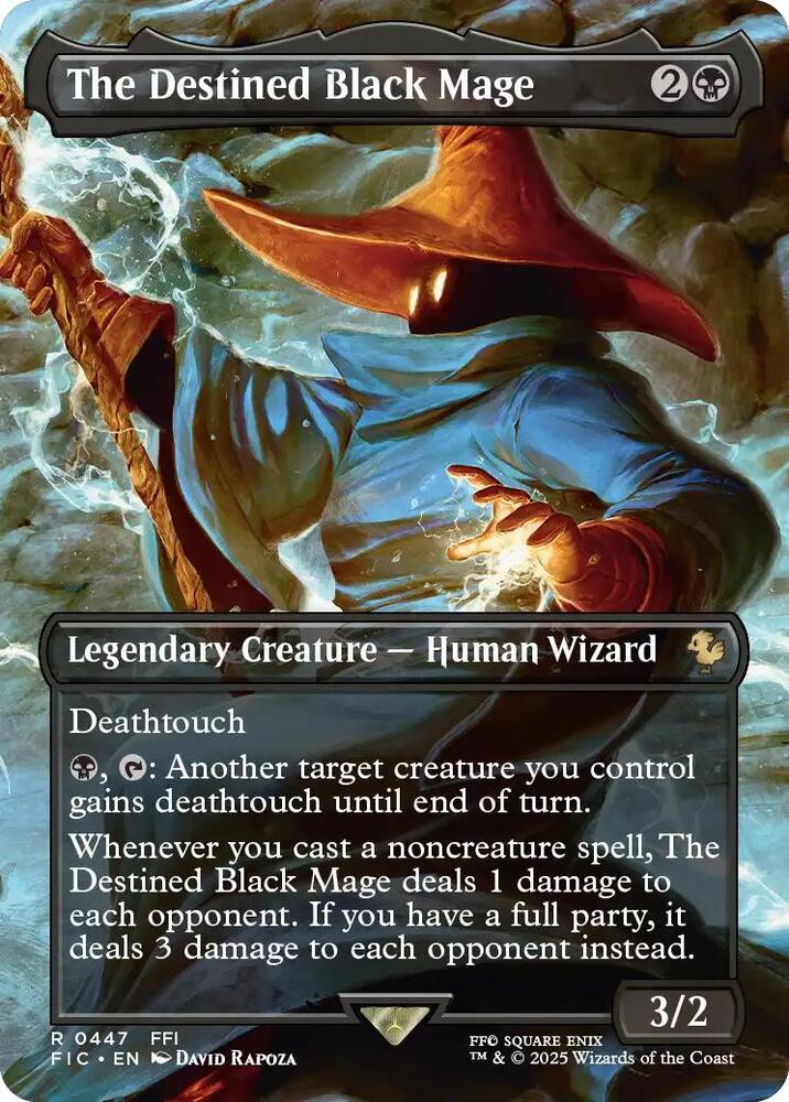 Magic: The Gathering: The Destined Black Mage (Borderless) - Commander: FINAL FANTASY - VGMX