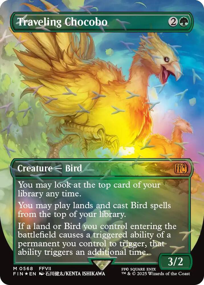 Magic: The Gathering: Traveling Chocobo (Chocobo Track Foil) - Final Fantasy