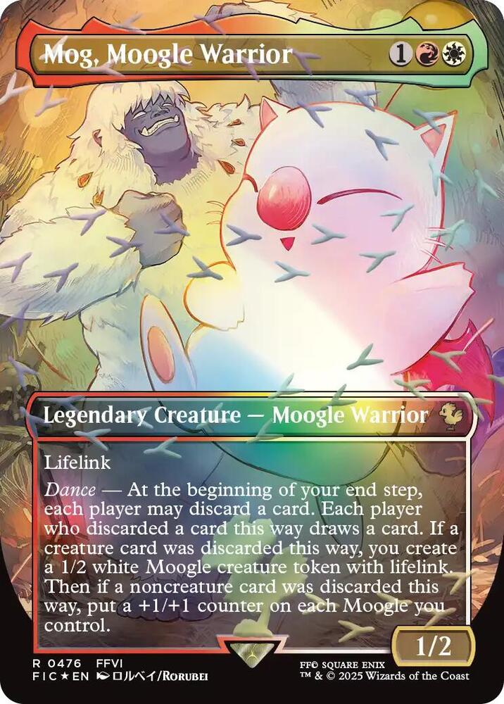 Magic: The Gathering: Mog, Moogle Warrior (Chocobo Track Foil) - Commander: Final Fantasy