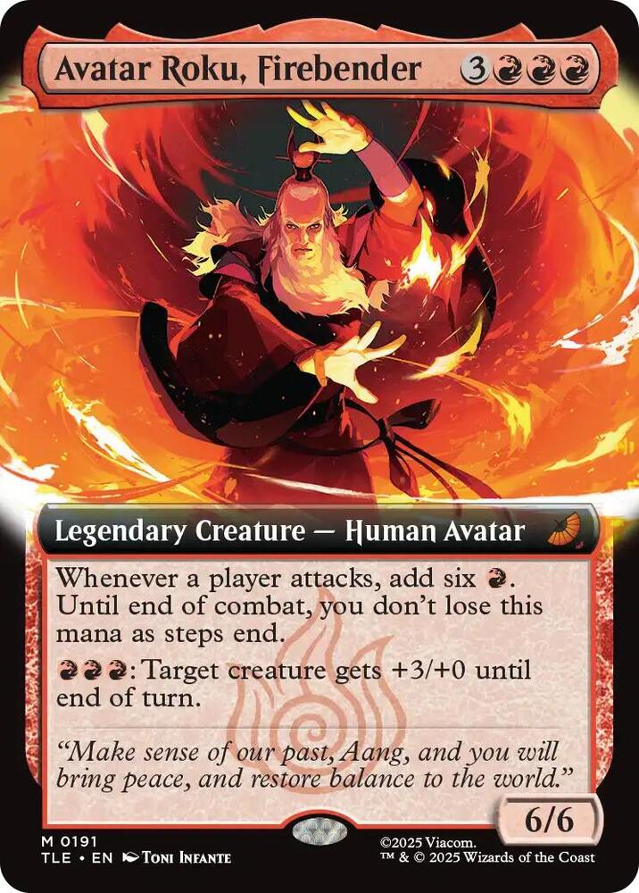 Magic: The Gathering: Avatar Roku, Firebender (Extended Art) - Avatar: The Last Airbender: Eternal-Legal - VGMX