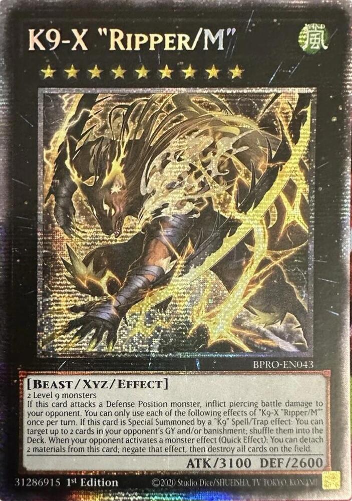 Yu-Gi-Oh!: K9-X "Ripper/M" (Starlight Rare) - Burst Protocol - VGMX