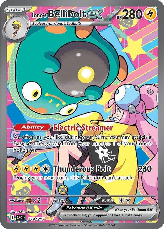 Pokemon: Iono's Bellibolt ex 279/217 - Ascended Heroes - VGMX