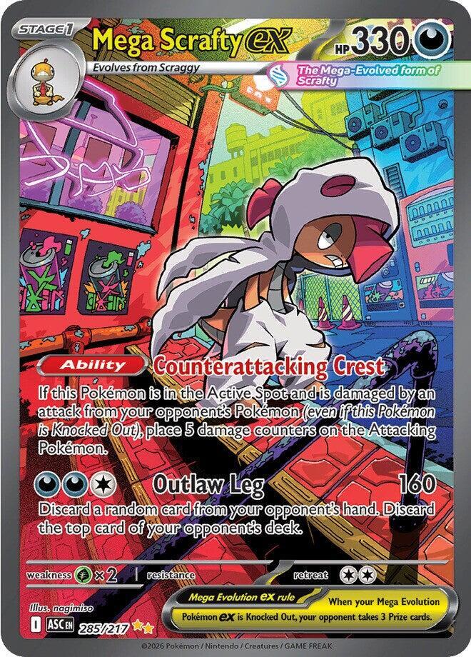 Pokémon: Mega Scrafty ex - 285/217 - ME: Ascended Heroes - VGMX