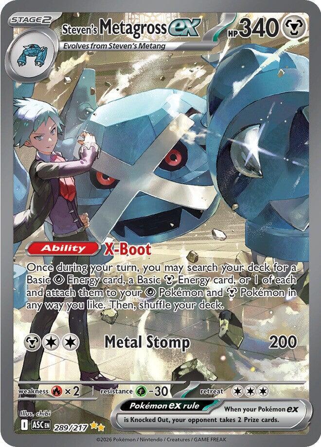 Pokémon: Steven's Metagross ex - 289/217 - ME: Ascended Heroes - VGMX