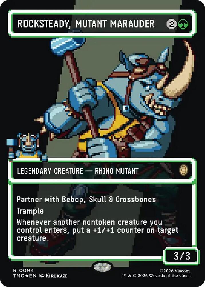 Magic: The Gathering: Rocksteady, Mutant Marauder (Borderless) (Surge Foil) - Teenage Mutant Ninja Turtles - VGMX