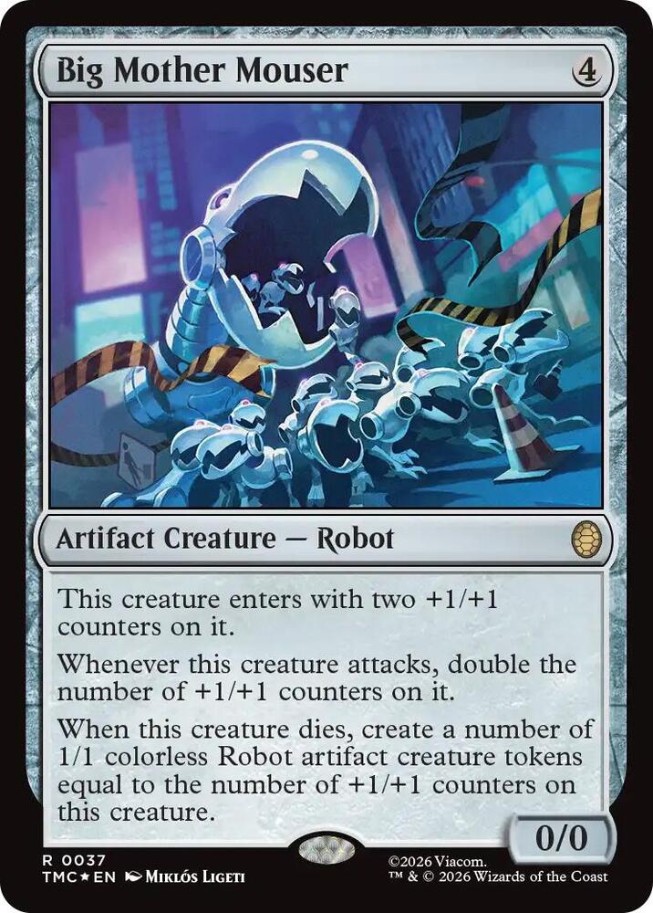 Magic: The Gathering: Big Mother Mouser (Surge Foil) - Commander: Teenage Mutant Ninja Turtles - VGMX