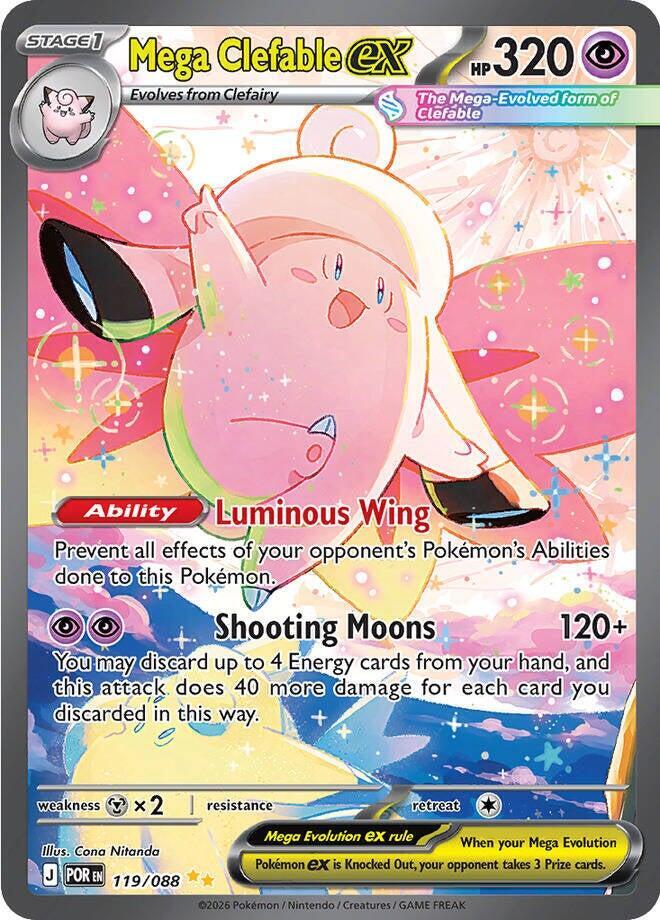 Pokemon: Mega Clefable ex 119/088 - Perfect Order - VGMX