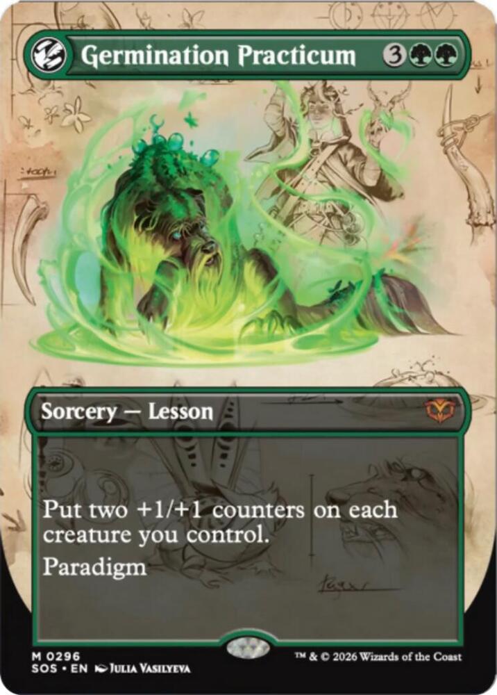 Magic: The Gathering: Germination Practicum (Borderless) - Secrets of Strixhaven - VGMX