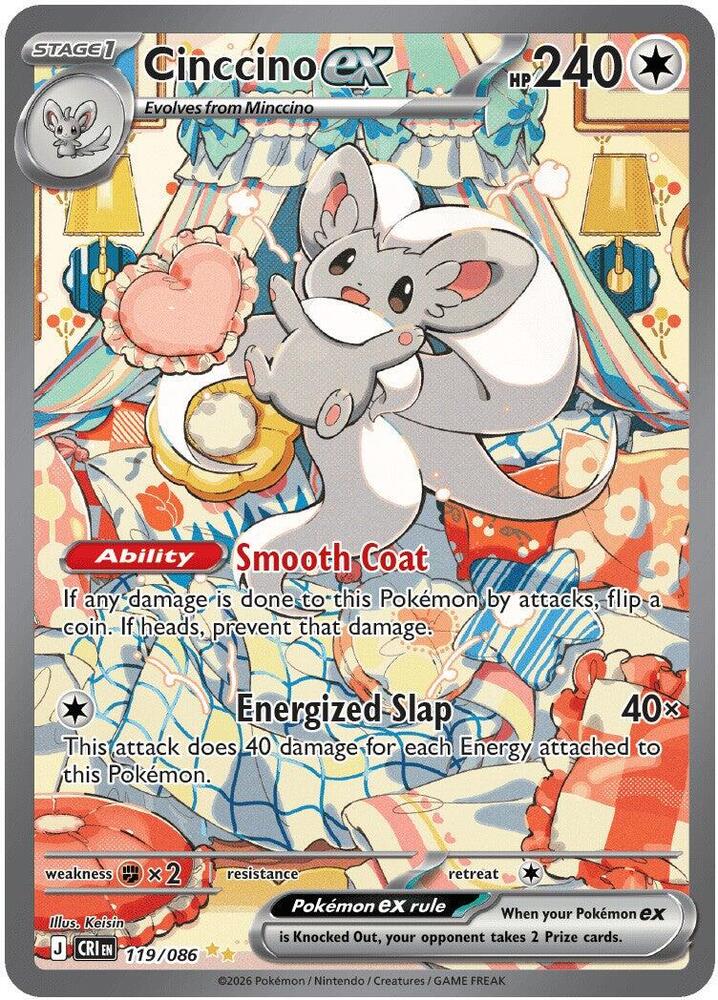 Pokémon: Cinccino ex - 119/086 - Chaos Rising - VGMX