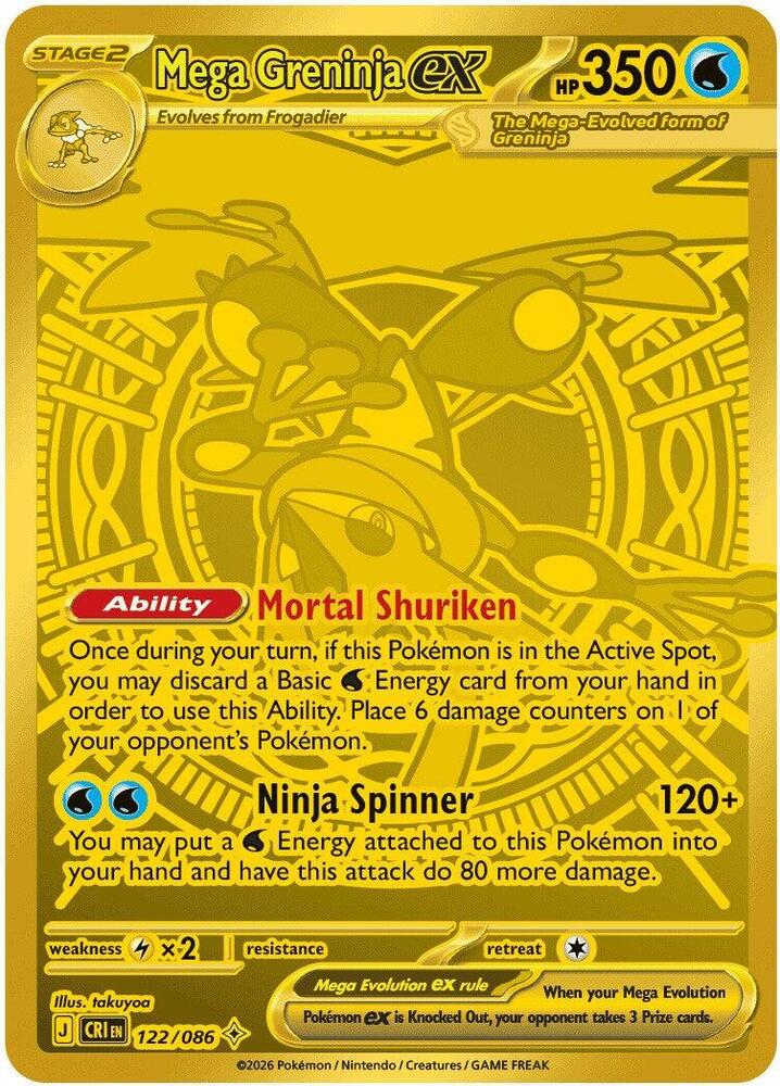 Pokémon: Mega Greninja ex - 122/086 - Chaos Rising - VGMX